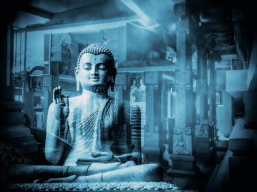 Fotografía titulada "Sri lanka Bouddha" por Frederic Bos, Obra de arte original, Foto-montaje