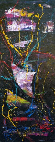 Peinture intitulée "chaos au fond des m…" par Fredburic, Œuvre d'art originale
