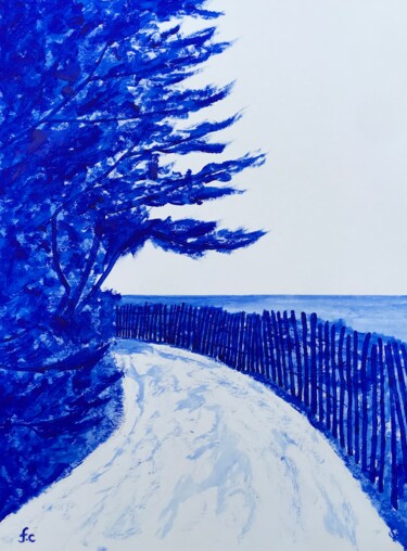 Картина под названием "Beg Meil bleu outre…" - Frédéric Cadiou, Подлинное произведение искусства, Акрил