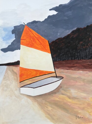 Painting titled "L’optimist du Cap C…" by Frédéric Cadiou, Original Artwork, Gouache