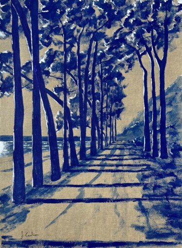 Pittura intitolato "Avenue du Cap Coz -…" da Frédéric Cadiou, Opera d'arte originale, Acrilico