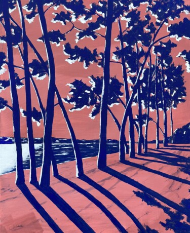 Картина под названием "Avenue du Cap Coz -…" - Frédéric Cadiou, Подлинное произведение искусства, Акрил Установлен на Деревя…