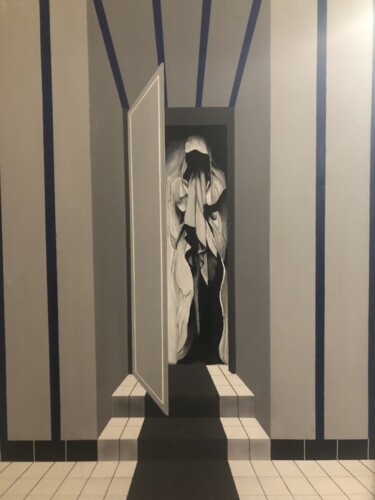 Peinture intitulée "porte" par Frederic Descormes, Œuvre d'art originale, Acrylique Monté sur Châssis en bois