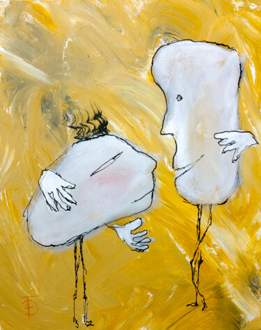 Painting titled "Aliette-et Alphidore" by Frédéric Didillon, Original Artwork, Acrylic