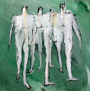 Malerei mit dem Titel "Homines" von Frédéric Didillon, Original-Kunstwerk, Acryl