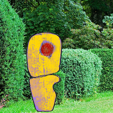 Skulptur mit dem Titel "Tiens !" von Frédéric Didillon, Original-Kunstwerk, Harz