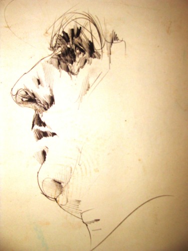 Disegno intitolato "charles de gaulle" da Fredessin, Opera d'arte originale, Inchiostro