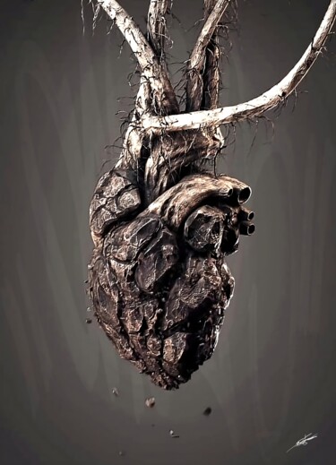 Цифровое искусство под названием "The hearth of the n…" - Frédéric Font (Chroma), Подлинное произведение искусства, Фотомонт…