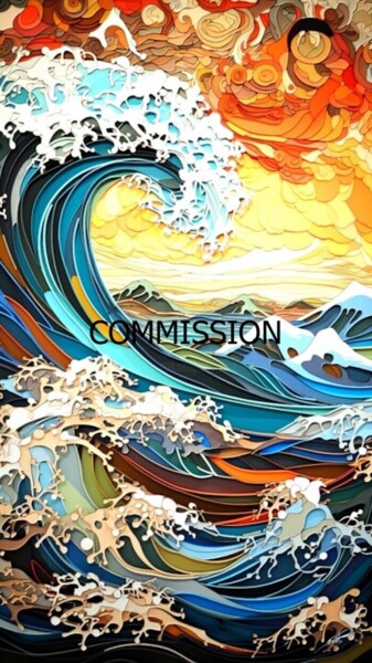 Arts numériques intitulée "La beauté de la mer…" par Frédéric Font (Chroma), Œuvre d'art originale, Travail numérique 2D
