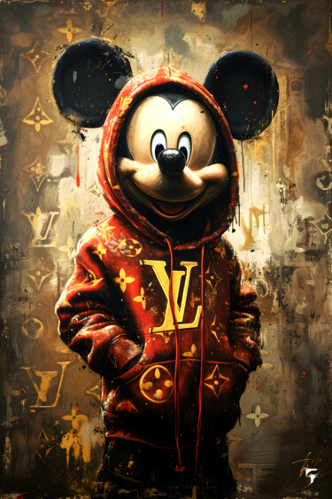 Arte digital titulada "Mickey Vuitton" por Frédéric Font (Chroma), Obra de arte original, Pintura Digital Montado en Bastido…