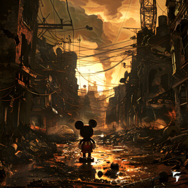 Digital Arts titled "Mickey : L'Après-Mo…" by Frédéric Font (Chroma), Original Artwork, Digital Painting