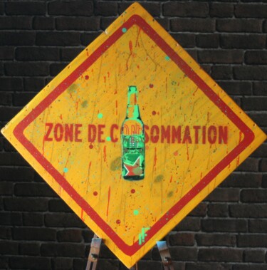 Peinture intitulée "ZONE DE CONSOMMATIO…" par Frédéric Foulché (FF), Œuvre d'art originale