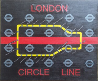 Картина под названием "CIRCLE LINE" - Frédéric Foulché (FF), Подлинное произведение искусства
