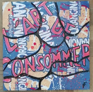 Collages titled "L'ART DE CONSOMMER 5" by Frédéric Foulché (FF), Original Artwork, Collages