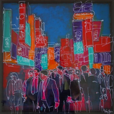 Painting titled "He works hard for t…" by Frédéric Haire, Original Artwork, Acrylic