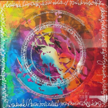 Картина под названием "Les couleurs de l'a…" - Frédéric Haire, Подлинное произведение искусства, Акрил Установлен на Деревян…