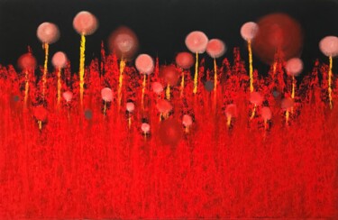 Dessin intitulée "Rouge et variations…" par Frédéric Hartmann, Œuvre d'art originale, Pastel