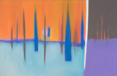 Dessin intitulée "Paysages associés X…" par Frédéric Hartmann, Œuvre d'art originale, Pastel