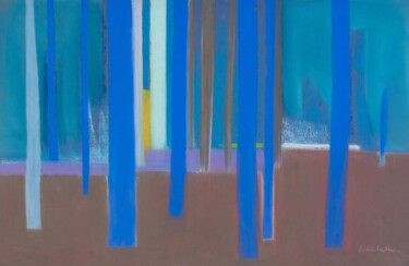 Dessin intitulée "Bois bleu" par Frédéric Hartmann, Œuvre d'art originale, Pastel