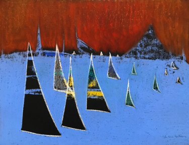 Dessin intitulée "Maritime?" par Frédéric Hartmann, Œuvre d'art originale, Pastel