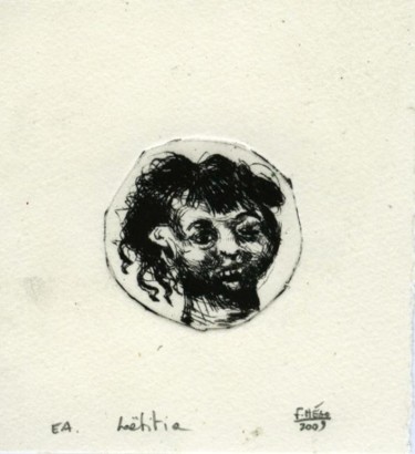 Dessin intitulée "Laetitia." par Frhégo, Œuvre d'art originale, Autre