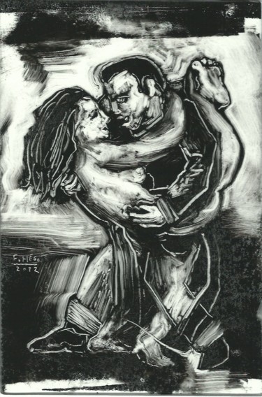 Artisanat intitulée "Tango -d'amour." par Frhégo, Œuvre d'art originale