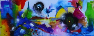 Painting titled "illusions-d-optique…" by Frederic Janssens (Fredj), Original Artwork, Acrylic