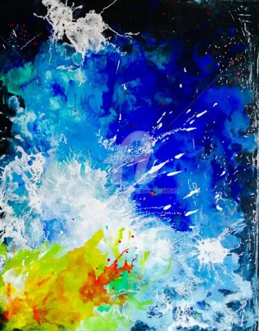 Painting titled "Blusy" by Frederic Janssens (Fredj), Original Artwork, Acrylic