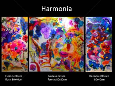 Peinture intitulée "HARMONIA" par Frederic Janssens (Fredj), Œuvre d'art originale, Encre