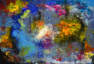Painting titled "Couleurs d'hiver" by Frederic Janssens (Fredj), Original Artwork, Acrylic
