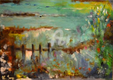 Painting titled "Ma-Normandie" by Frederic Janssens (Fredj), Original Artwork, Acrylic