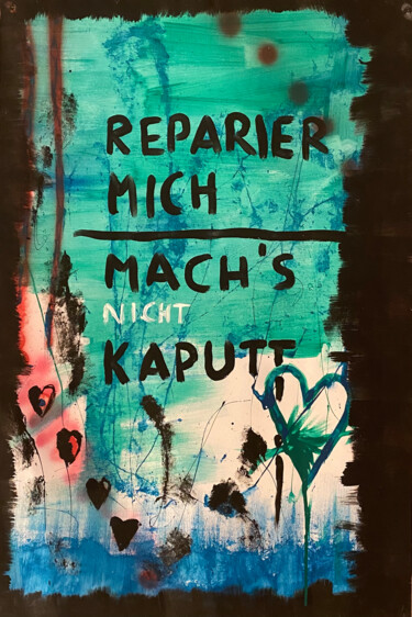 reparatur. Malerei mit dem Titel "reparatur." von Frederic Köster, Original-Kunstwerk, Acryl