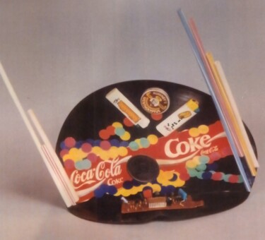 Collagen mit dem Titel "Coka" von Frederic Lafay (FL), Original-Kunstwerk, Digitale Fotografie