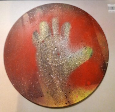 Painting titled "Hand" by Frederic Lafay (FL), Original Artwork, Acrylic Mounted on Wood Stretcher frame