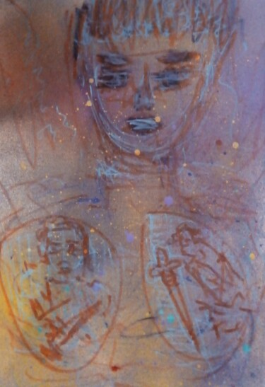 Картина под названием "Jeanne" - Frederic Lafay (FL), Подлинное произведение искусства, Акрил Установлен на Деревянная рама…