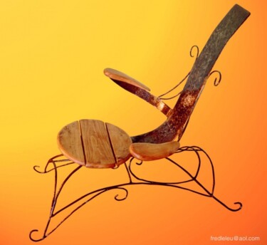 Peinture intitulée "chaise" par Frédéric Leleu, Œuvre d'art originale