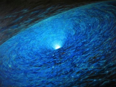 Картина под названием "11 388 Univers dans…" - Frédéric Letrun, Подлинное произведение искусства, Масло Установлен на Деревя…