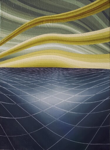 Pintura titulada "L'espace-temps d'un…" por Frédéric Letrun, Obra de arte original, Oleo Montado en Bastidor de camilla de m…