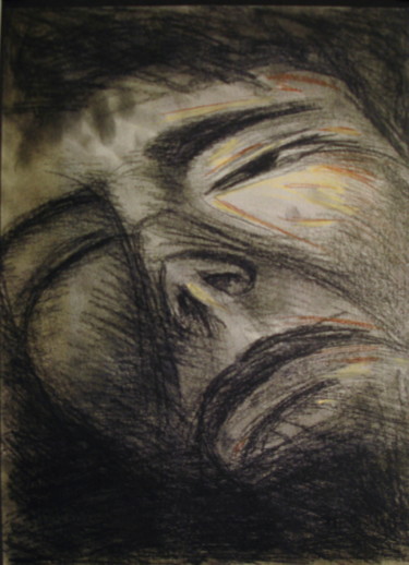Dessin intitulée "OEIL MORT" par Frederic Mars, Œuvre d'art originale, Autre