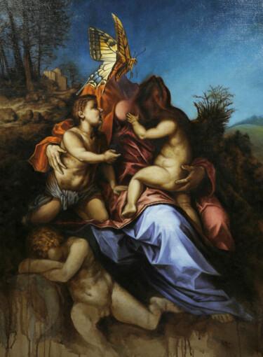 Peinture intitulée "Transfiguration" par Frédéric Martin, Œuvre d'art originale, Huile