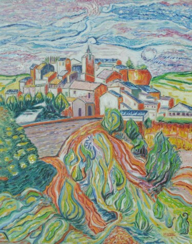 Painting titled "Roussillon" by Frédéric Mazel, Original Artwork