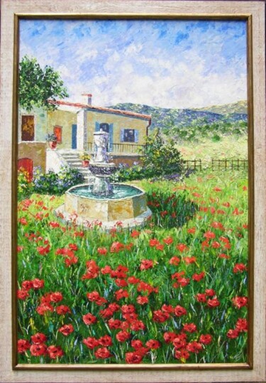 Painting titled "Cotignac" by Frederic Payet, Original Artwork