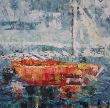 Peinture intitulée " boat" par Frederic Payet, Œuvre d'art originale