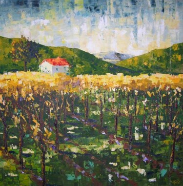 Peinture intitulée "Vineyard, South of…" par Frederic Payet, Œuvre d'art originale