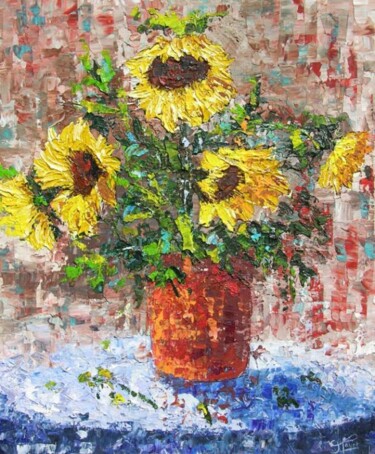 Painting titled "Bouquet de tourneso…" by Frederic Payet, Original Artwork