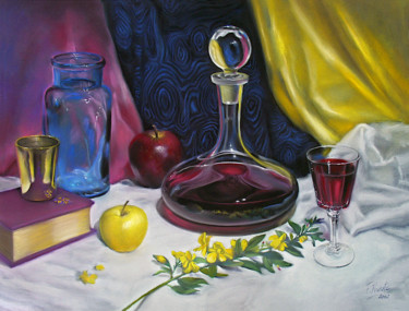 Rysunek zatytułowany „Grand Vin” autorstwa Frederic Reverte, Oryginalna praca, Pastel