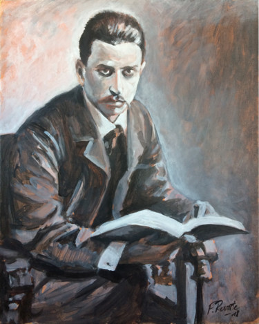 Peinture intitulée "Rainer Maria Rilke" par Frederic Reverte, Œuvre d'art originale, Acrylique