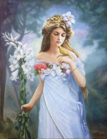 Gladys Peinture intitulée "Gladys" par Frederic Reverte, Œuvre d'art originale, Huile