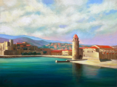 Painting titled "Collioure I" by Frederic Reverte, Original Artwork, Oil