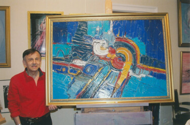 Painting titled "L ARTISTE  FREDERIC…" by Frederic Servian, Original Artwork, Oil